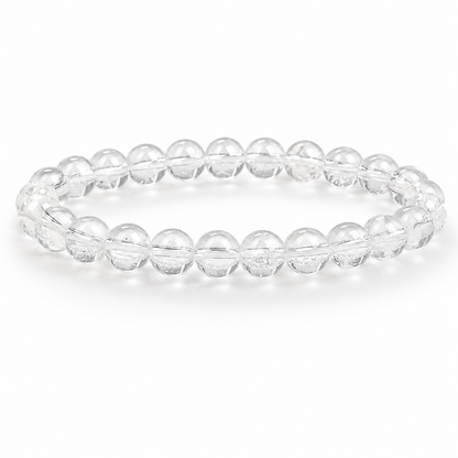 Pulsera Elasticada Cuarzo Cristal 8mm