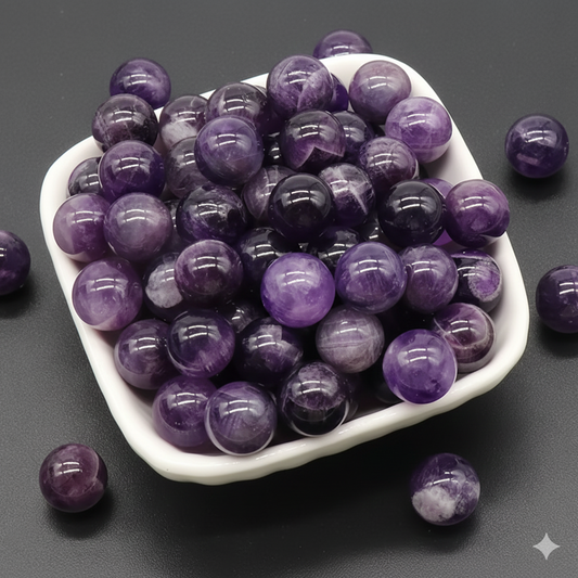 Cuentas Amatista Sin Perforacion