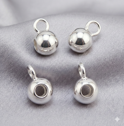 Separador Con Argolla 4mm Plata 925 - 2 Unid.