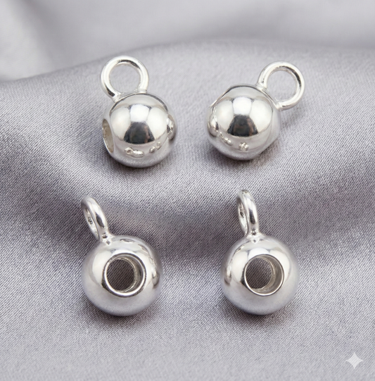 Separador Con Argolla 4mm Plata 925 - 2 Unid.