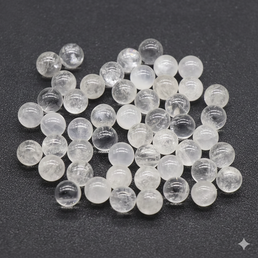 Cuentas Cuarzo Cristal Sin Perforacion