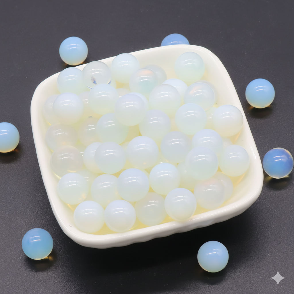 Cuentas Piedra Luna Sin Perforacion