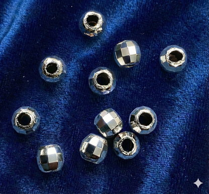 Balin 3mm Diseño Facetado Plata 925 - 3 Unid.