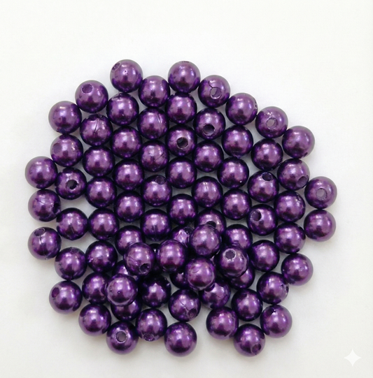 Perlas Moradas Plásticas - 40gr