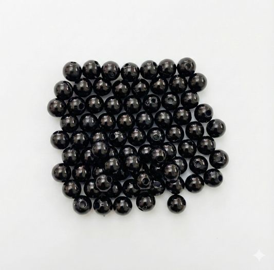 Perlas Negro Plásticas - 40gr
