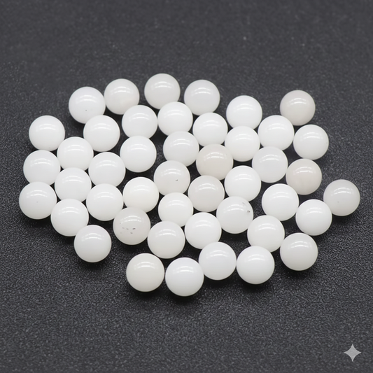 Cuentas Cuarzo Blanco Sin Perforacion