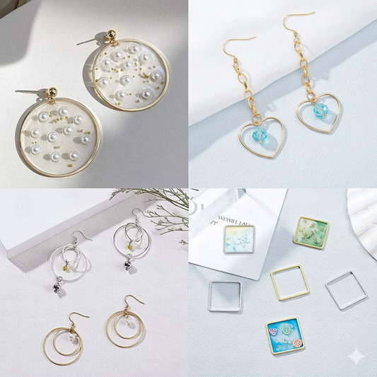 Figuras Geometricas De Metal Plateado 2.5cm - 10 Unid.