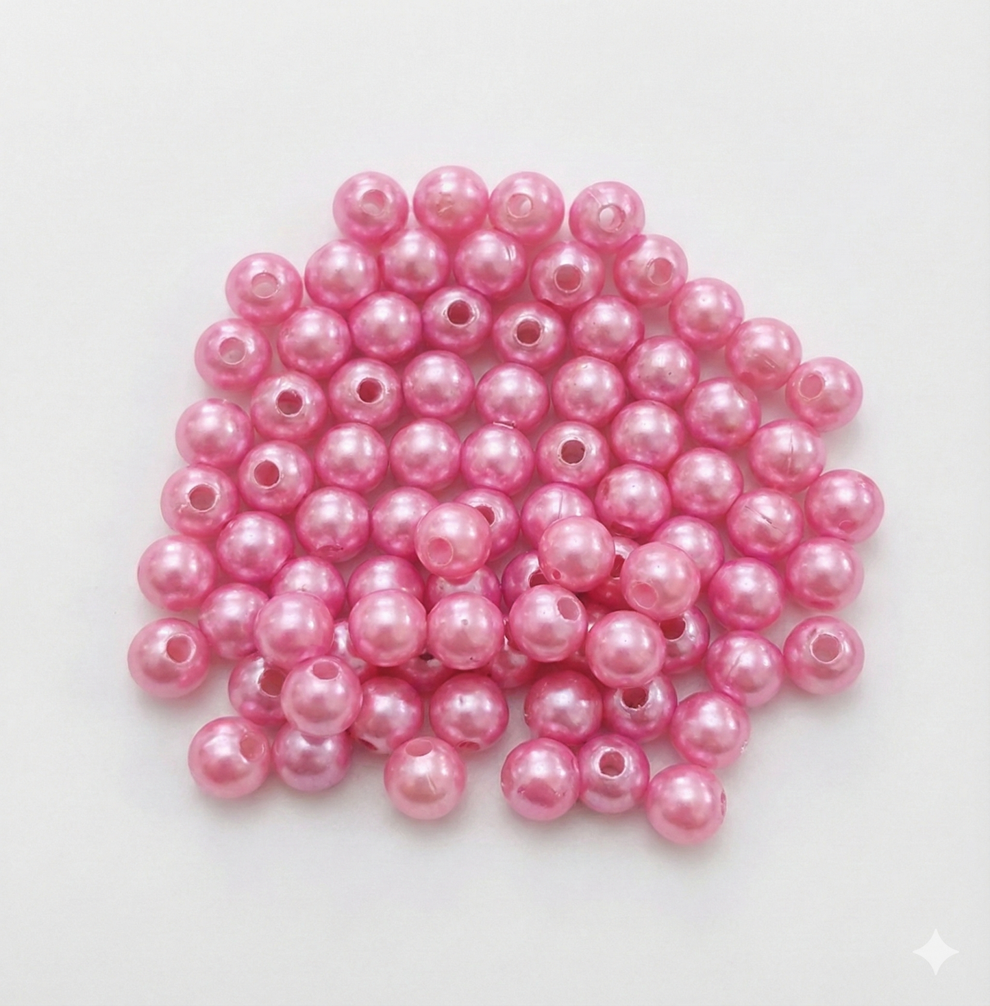 Perlas Rosadas Plásticas - 40gr