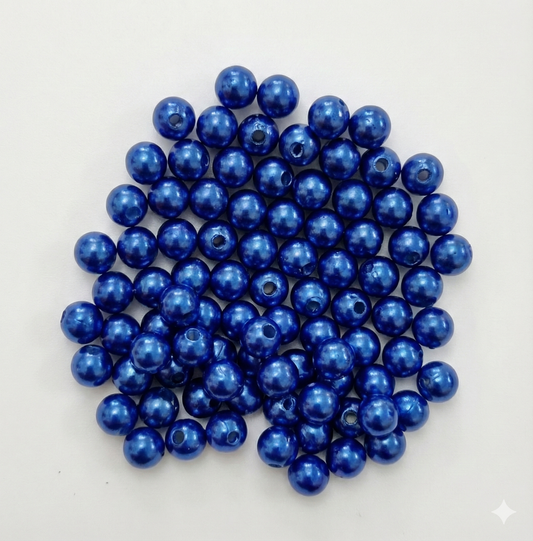 Perlas Azul Plásticas - 40gr