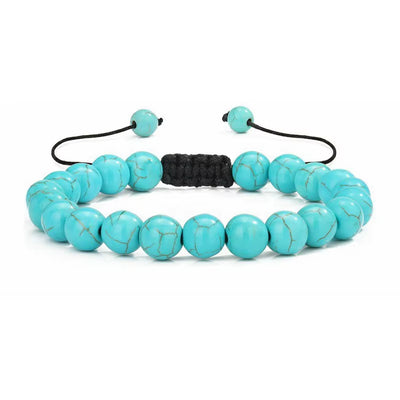 Pulsera Piedra Turquesa Tejida 8mm