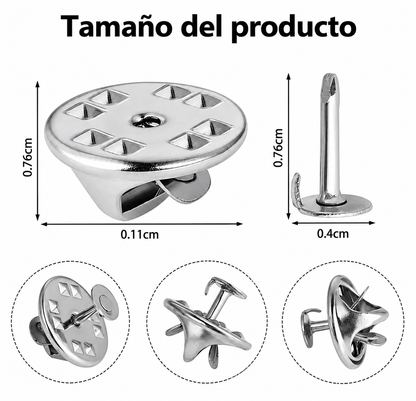 Pin en Acero Natural 11mm - 10 PCS