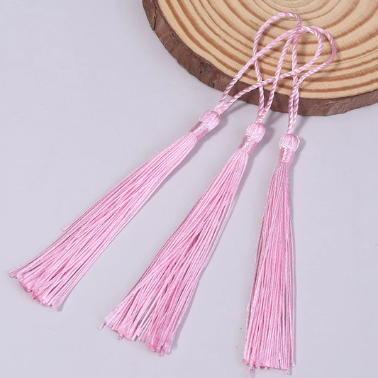 Borla Hilo Seda Rosado 8cm - 10pcs