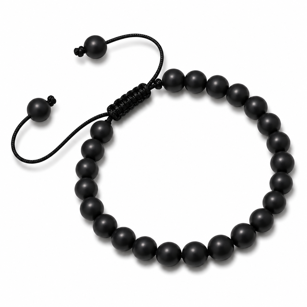 Pulsera Tejida Shungita 6mm