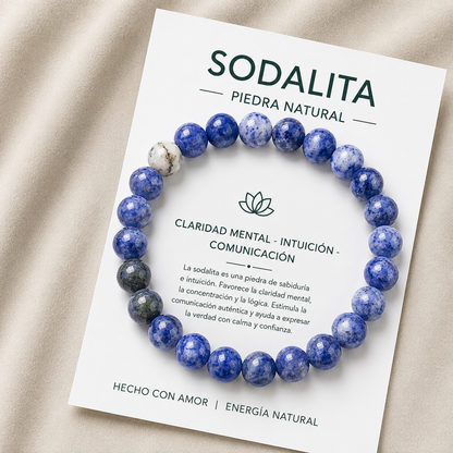 Pulsera Elasticada Sodalita 8mm
