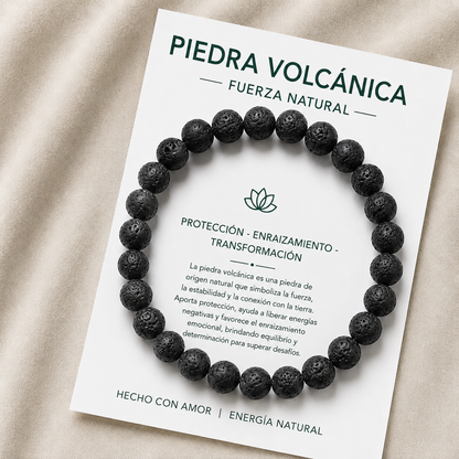 Pulsera Elasticada Volcánica 8mm
