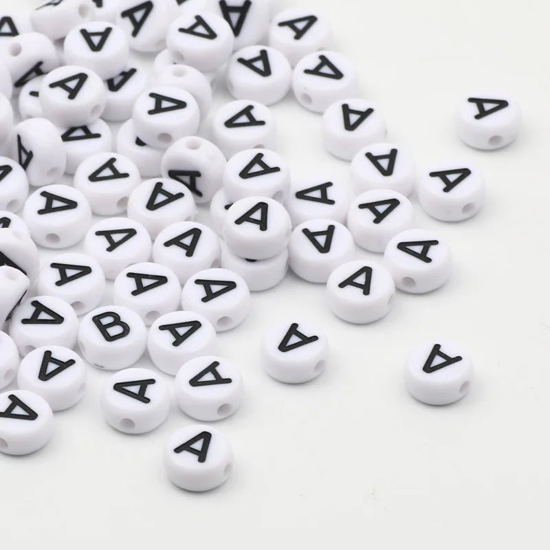 Letras Acrílicas Blanco Redondo A-Z