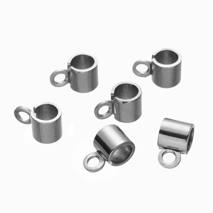 Separador con Argolla Acero Natural 6mm - 25 Unid.