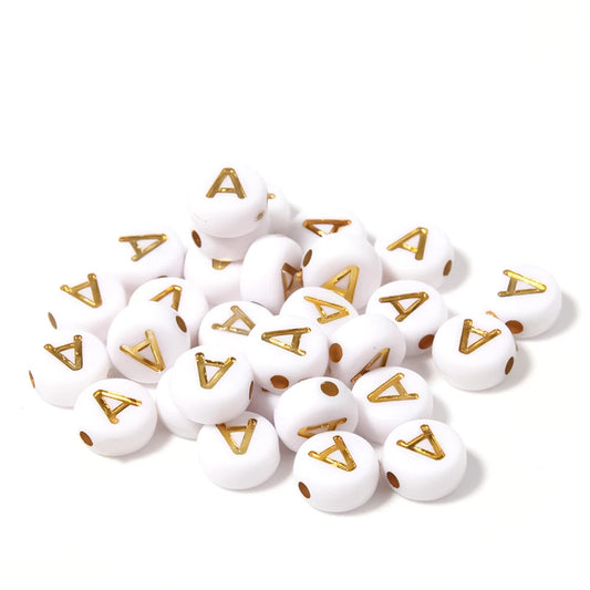 Letras Acrílicas Dorado Redondo A-Z