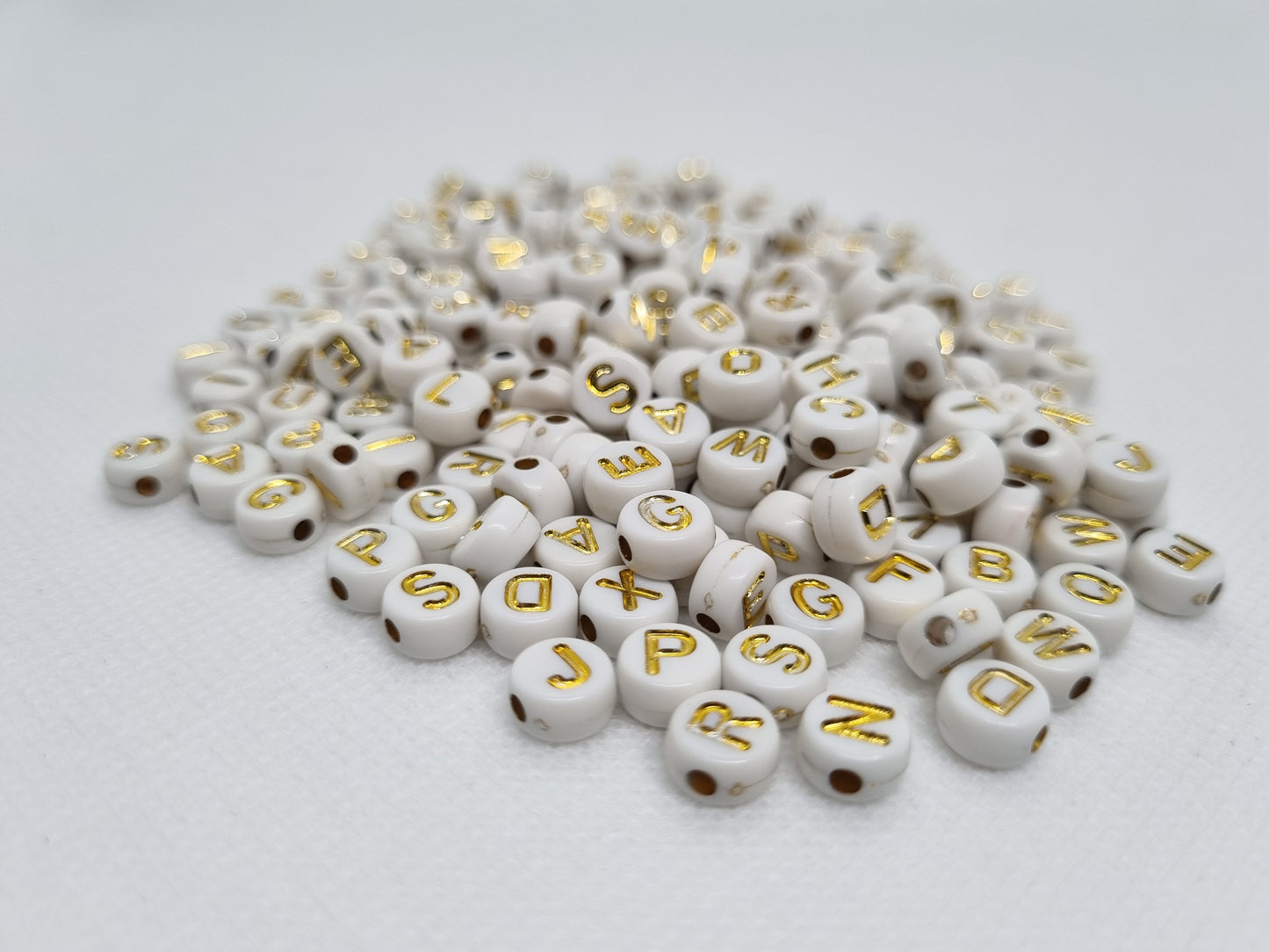 Letras Blanco Con Dorado 500g