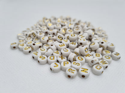 Letras Blanco Con Dorado 500g