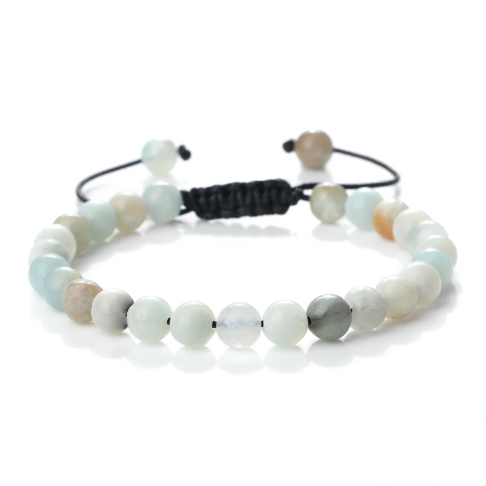 Pulsera Tejida Amazonita 6mm