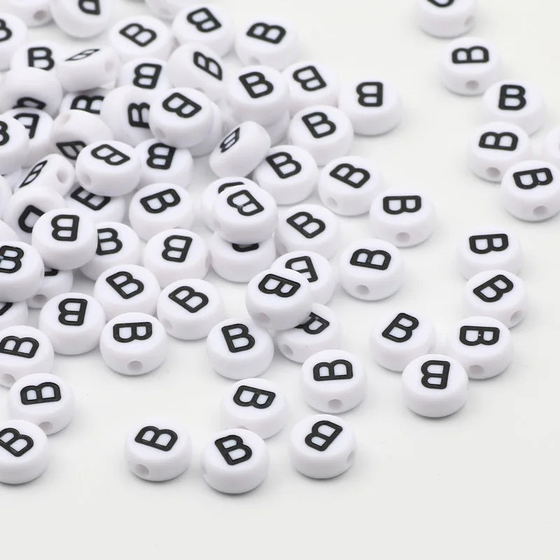 Letras Acrílicas Blanco Redondo A-Z
