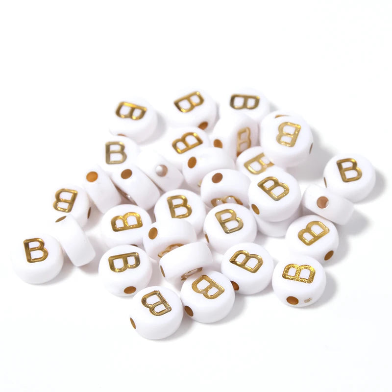 Letras Acrílicas Dorado Redondo A-Z