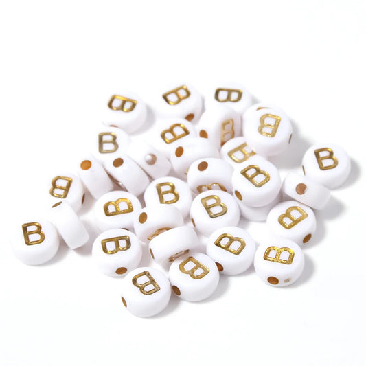 Letras Acrílicas Dorado Redondo A-Z
