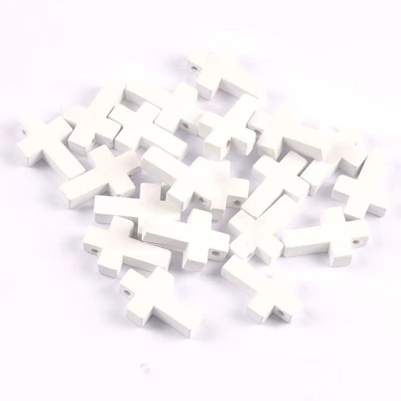 Cruz Madera Blanca 22x15mm - 20pcs