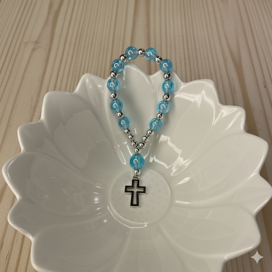 Pack 12 Denarios Celeste Con Plateado