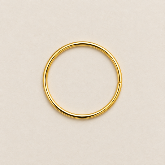 Aro Metálico con Forma de Circulo Dorado - 1 PCS