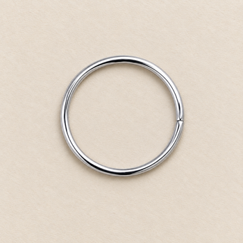 Aro Metálico con Forma de Circulo Plateado - 1 PCS