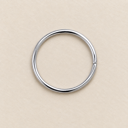 Aro Metálico con Forma de Circulo Plateado - 1 PCS