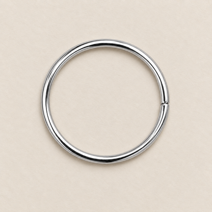 Aro Metálico con Forma de Circulo Plateado - 1 PCS