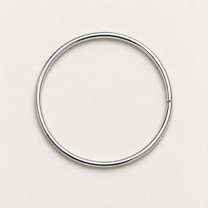 Aro Metálico con Forma de Circulo Plateado - 1 PCS