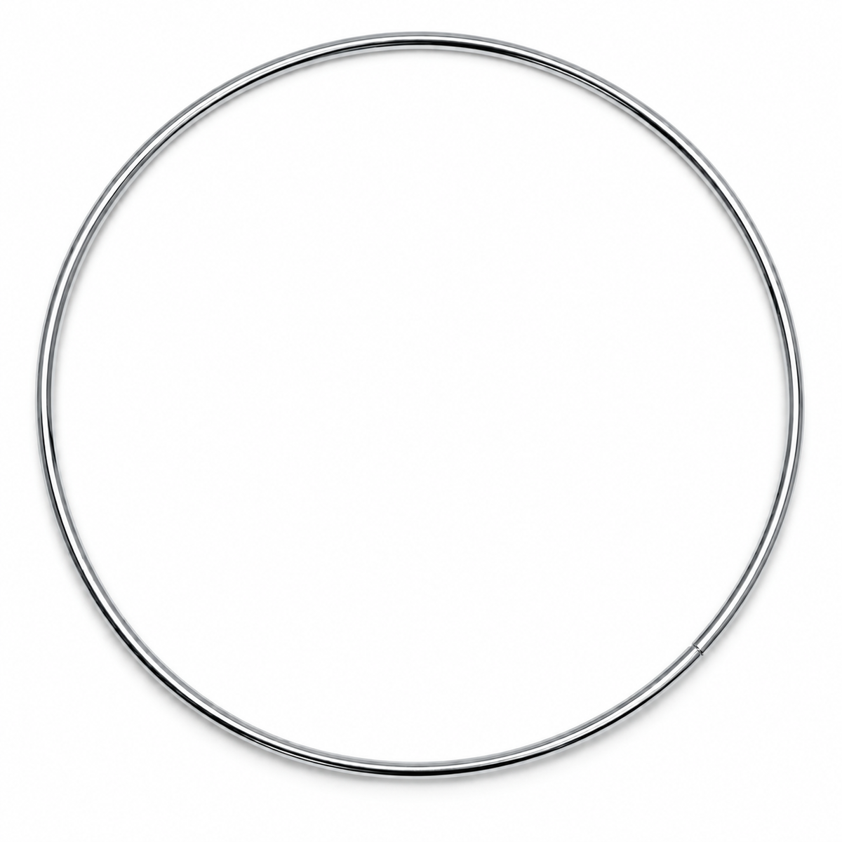 Aro Metálico con Forma de Circulo Plateado - 1 PCS