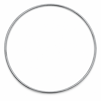 Aro Metálico con Forma de Circulo Plateado - 1 PCS