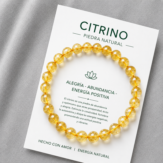 Pulsera Elasticada Citrino 8mm
