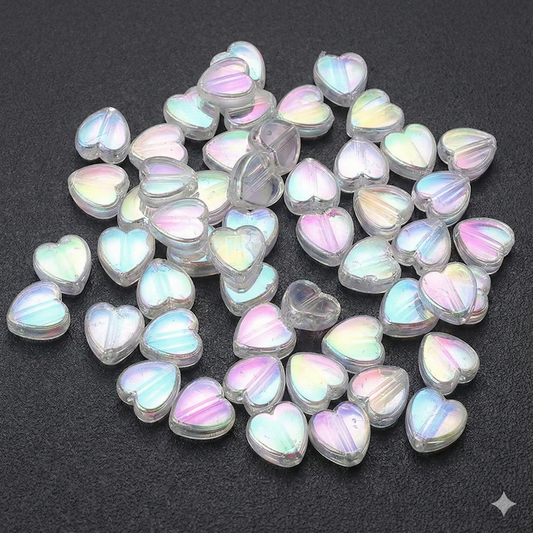 Corazones Traslucidos Tornasol - 40gr