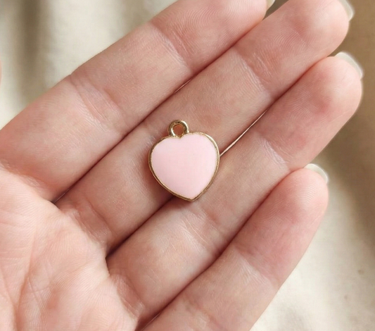 Dije Corazon Rosa 15x17mm