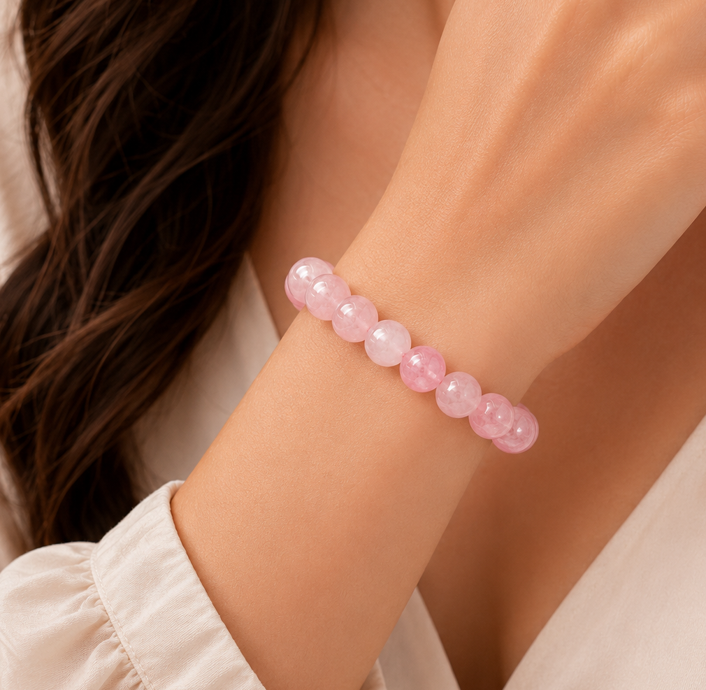 Pulsera Cuarzo Rosa 8mm
