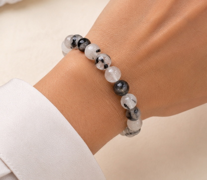 Pulsera Cuarzo Turmalinado 8mm