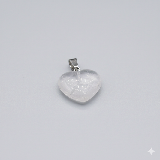 Corazon Cuarzo Cristal 2cm