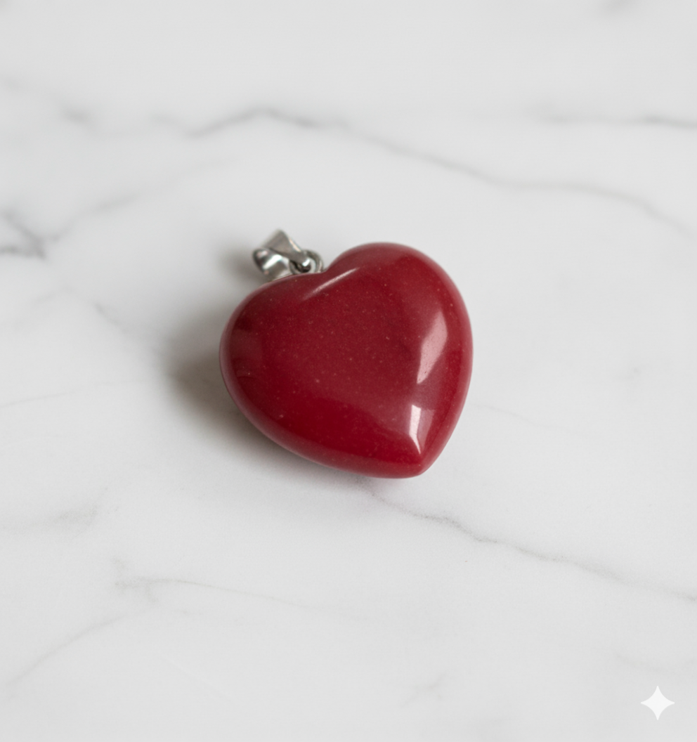 Corazon Jade Rojo 2cm