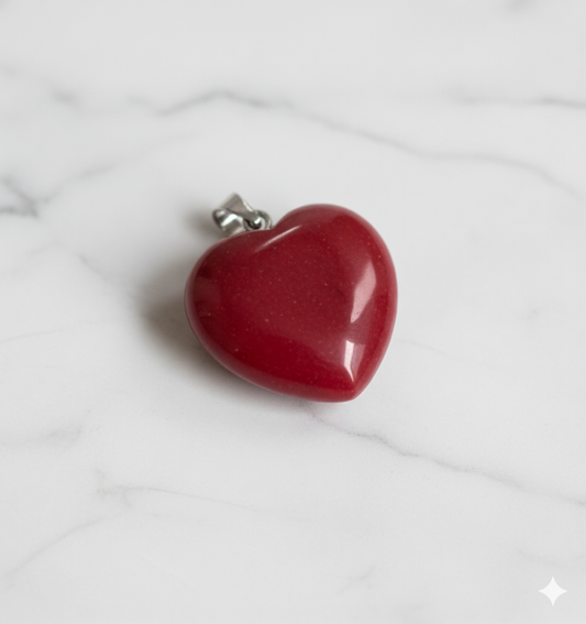 Corazon Jade Rojo 2cm