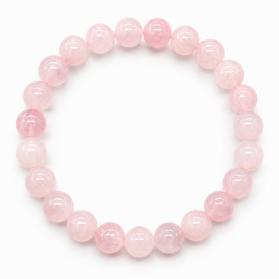 Pulsera Elasticada Cuarzo Rosa 8mm