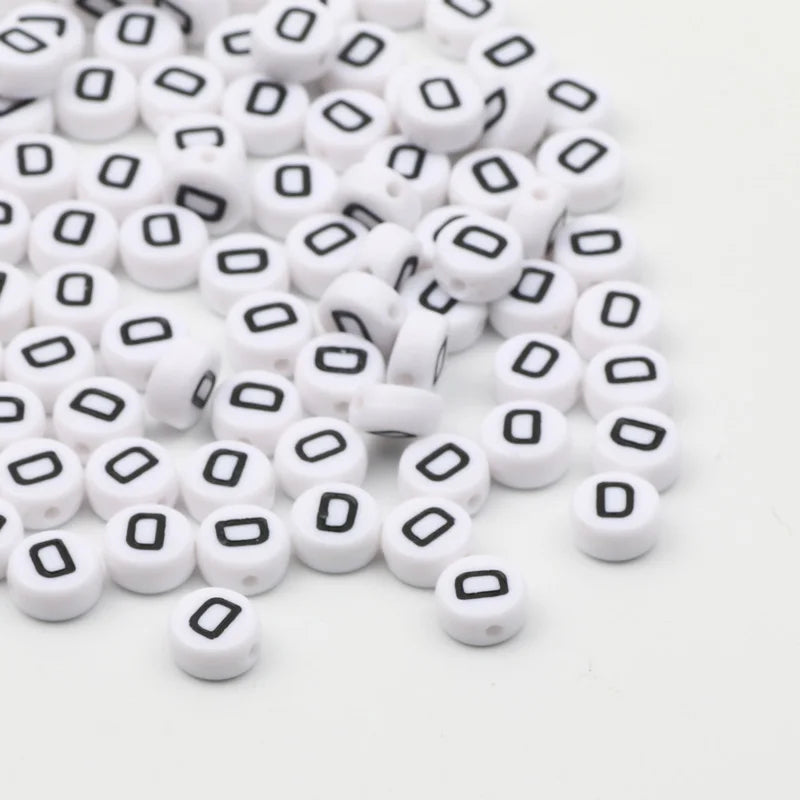Letras Acrílicas Blanco Redondo A-Z