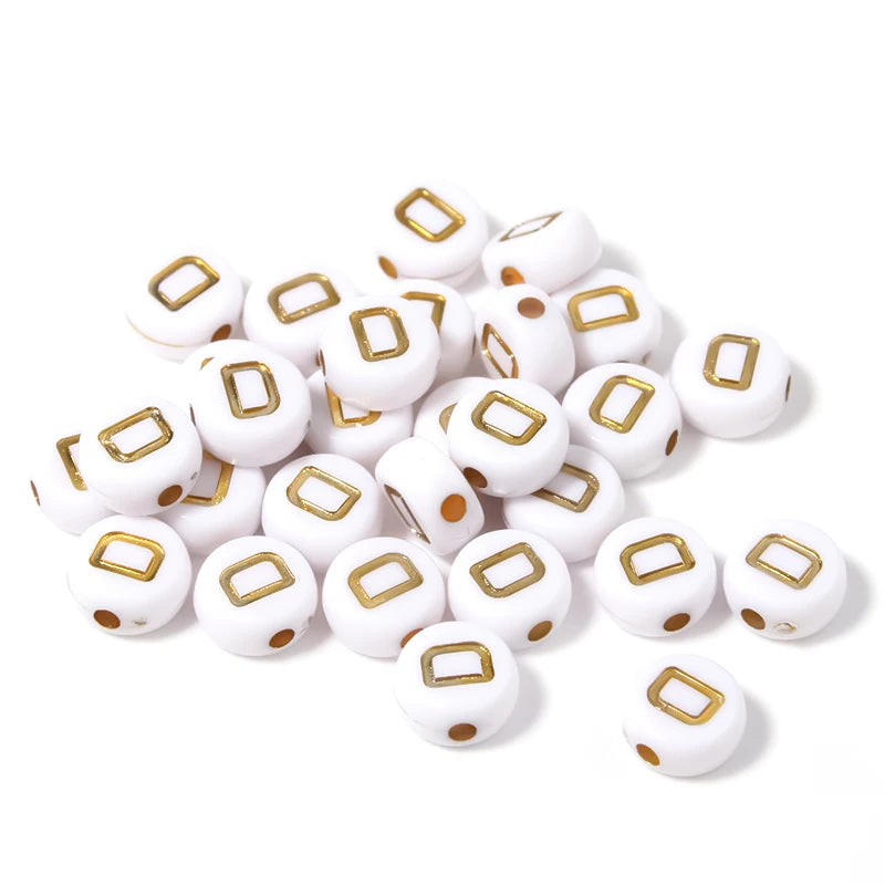 Letras Acrílicas Dorado Redondo A-Z