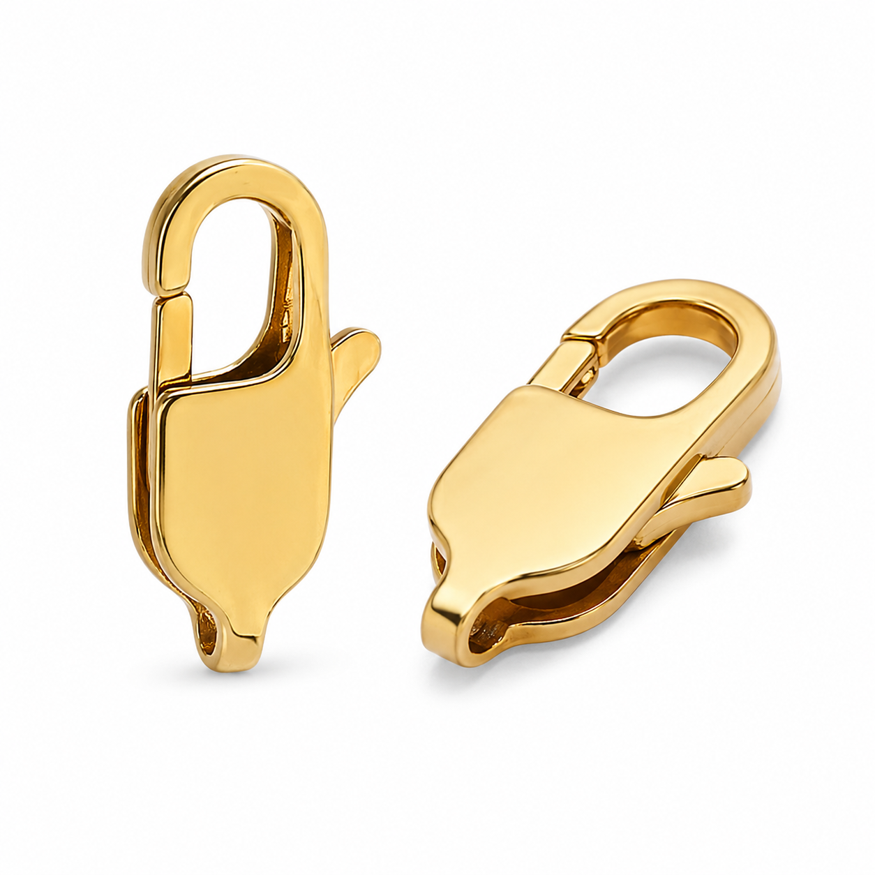 Broche Langosta Acero Dorado 11x4mm - 10pcs