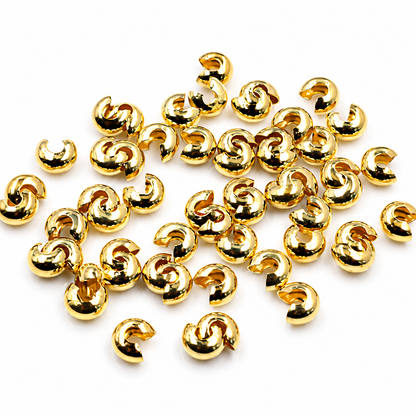 TAPANUDO CARACOL DORADO FANTASIA 4mm - 100pcs